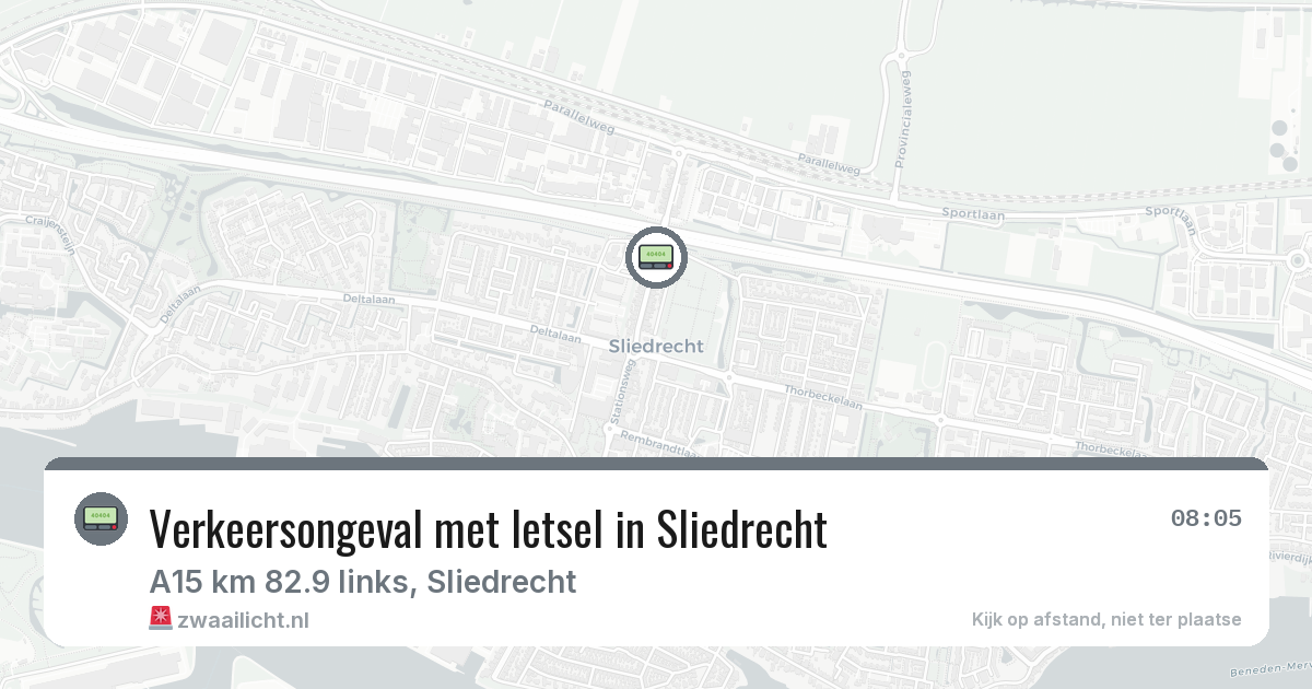 Verkeersongeval met letsel in Sliedrecht — 11 feb 2026