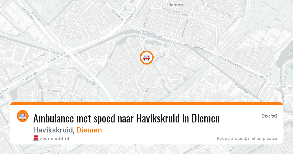 Ambulance met spoed naar Havikskruid in Diemen — 3 apr 2026