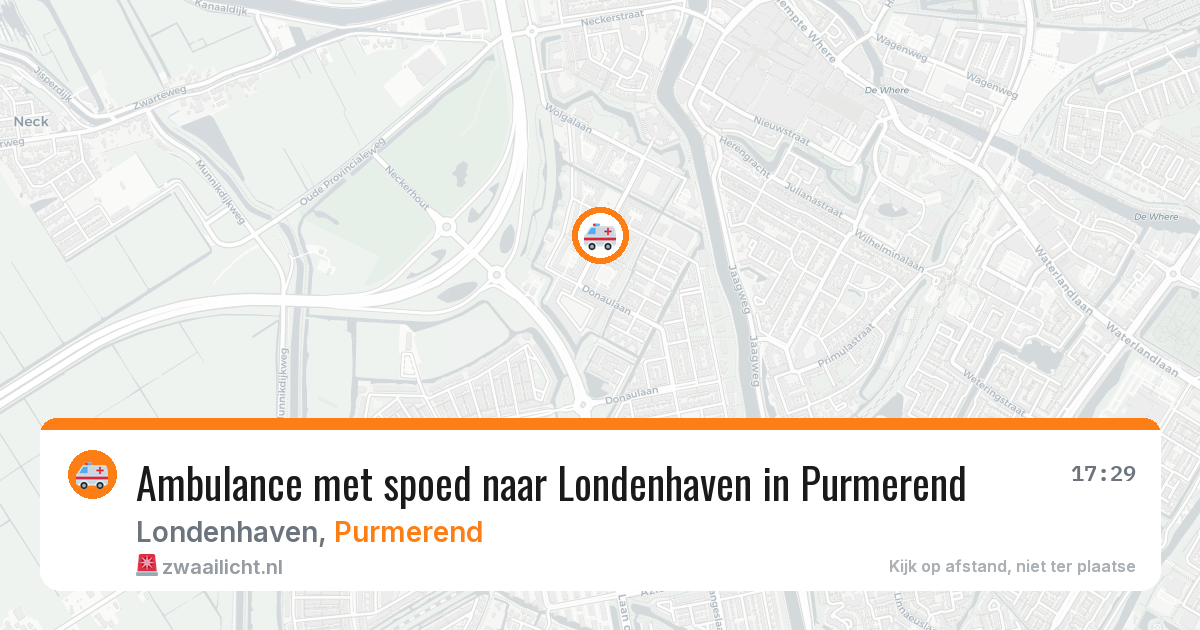 Ambulance met spoed naar Londenhaven in Purmerend — 23 apr 2026