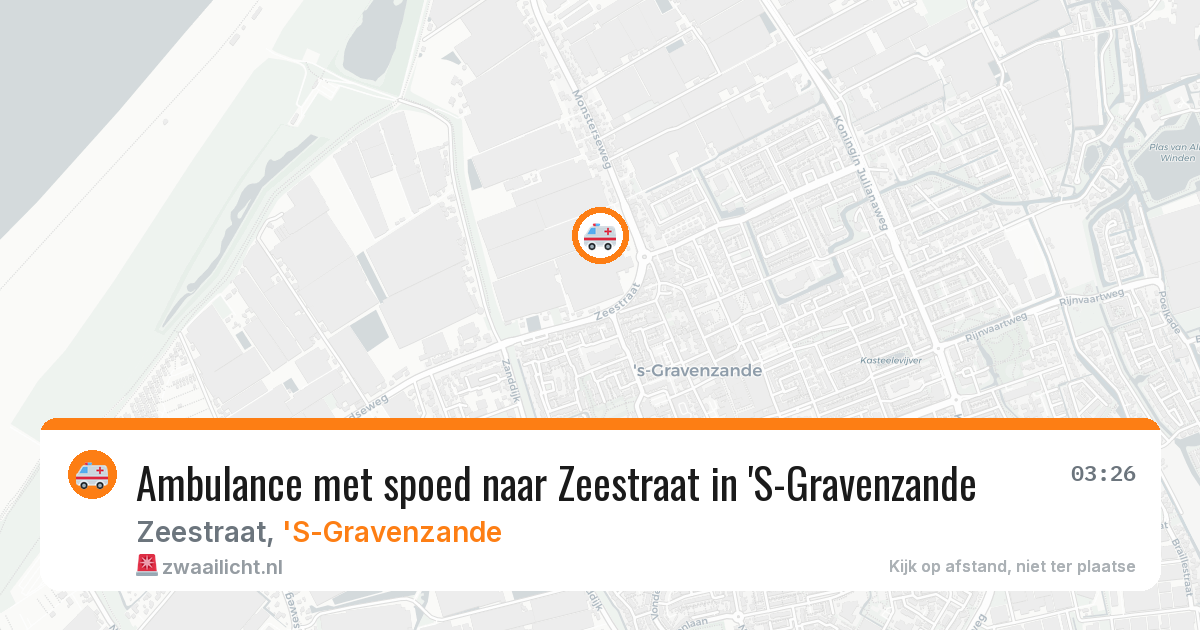 Ambulance met spoed naar Zeestraat in 'S-Gravenzande — 10 mei 2026