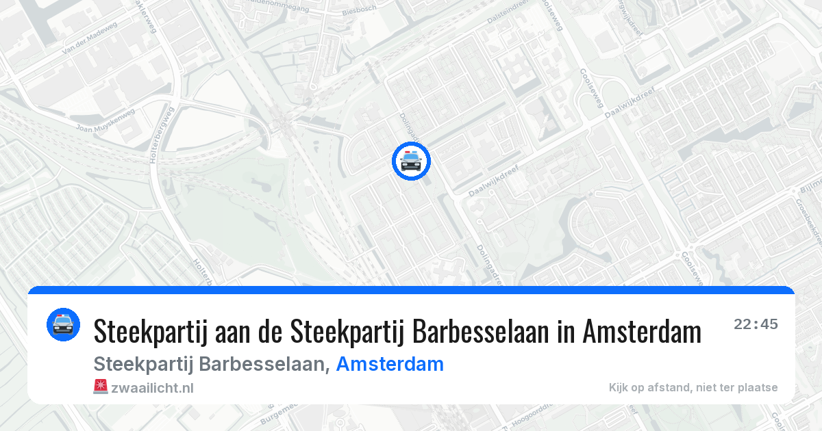 Steekpartij aan de Steekpartij Barbesselaan in Amsterdam — 29 jun 2026