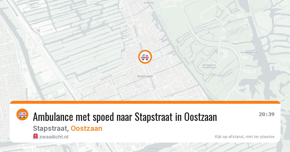 Ambulance met spoed naar Stapstraat in Oostzaan — 1 jul 2026