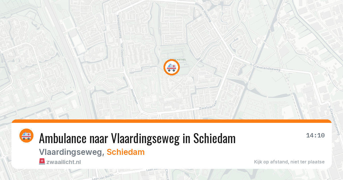 Ambulance naar Vlaardingseweg in Schiedam — 14 aug 2026