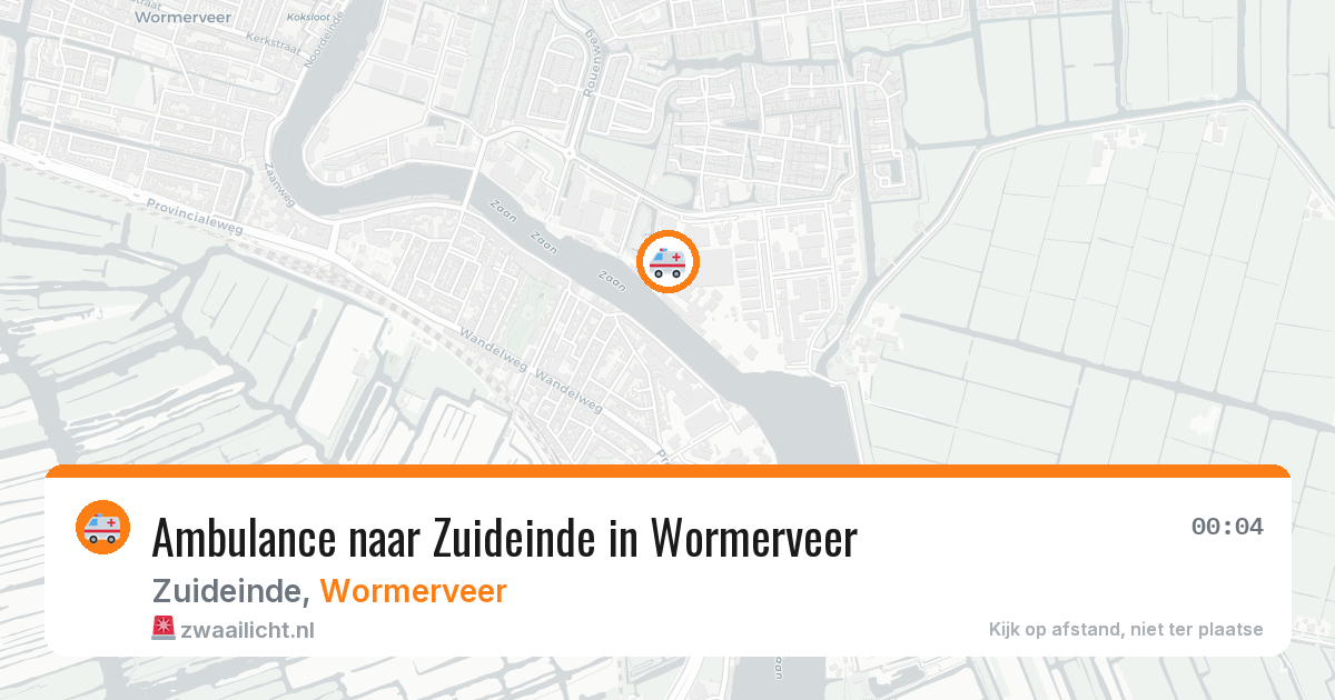 Ambulance naar Zuideinde in Wormerveer — 2 aug 2026