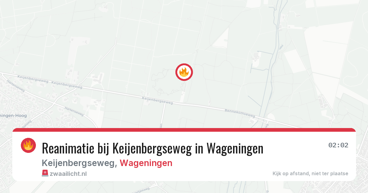 Reanimatie bij Keijenbergseweg in Wageningen — 20 jun 2026