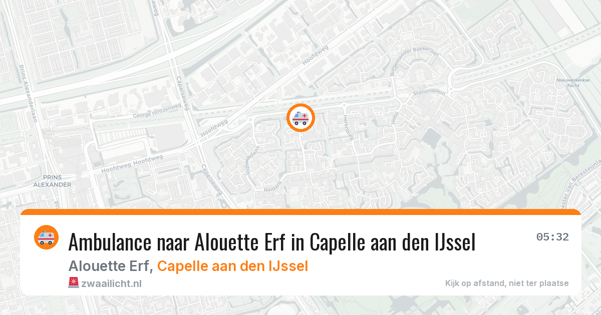 Ambulance naar Alouette Erf in Capelle aan den IJssel — 9 jul 2026