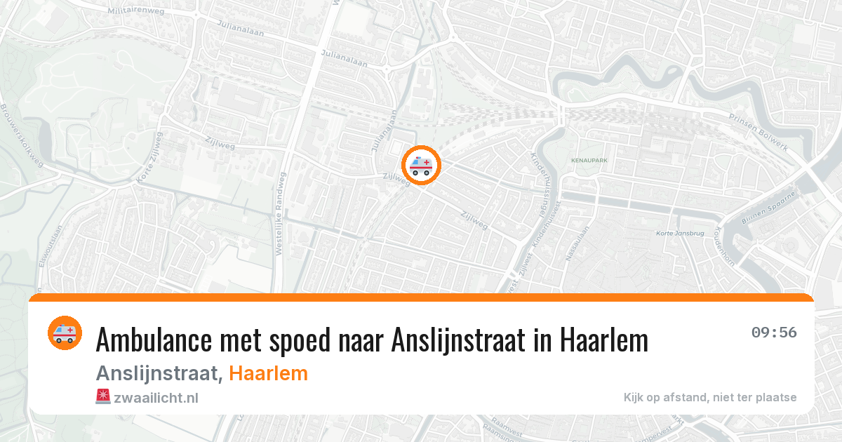Ambulance met spoed naar Anslijnstraat in Haarlem — 27 jul 2026
