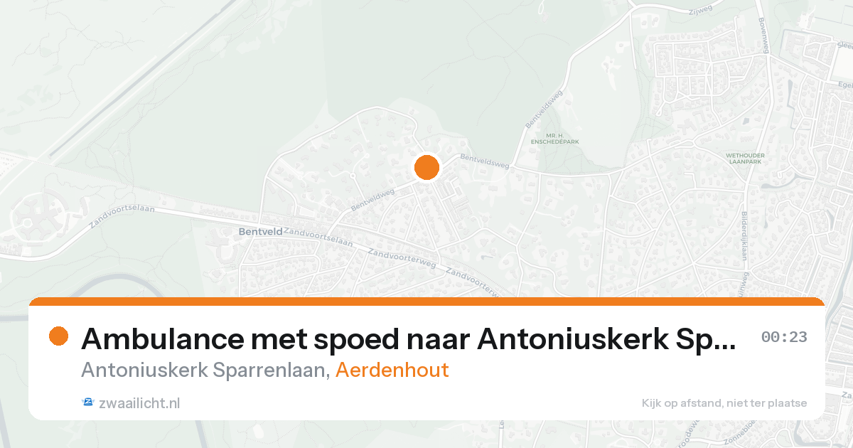 Ambulance met spoed naar Antoniuskerk Sparrenlaan in Aerdenhout — 30 jan 2026