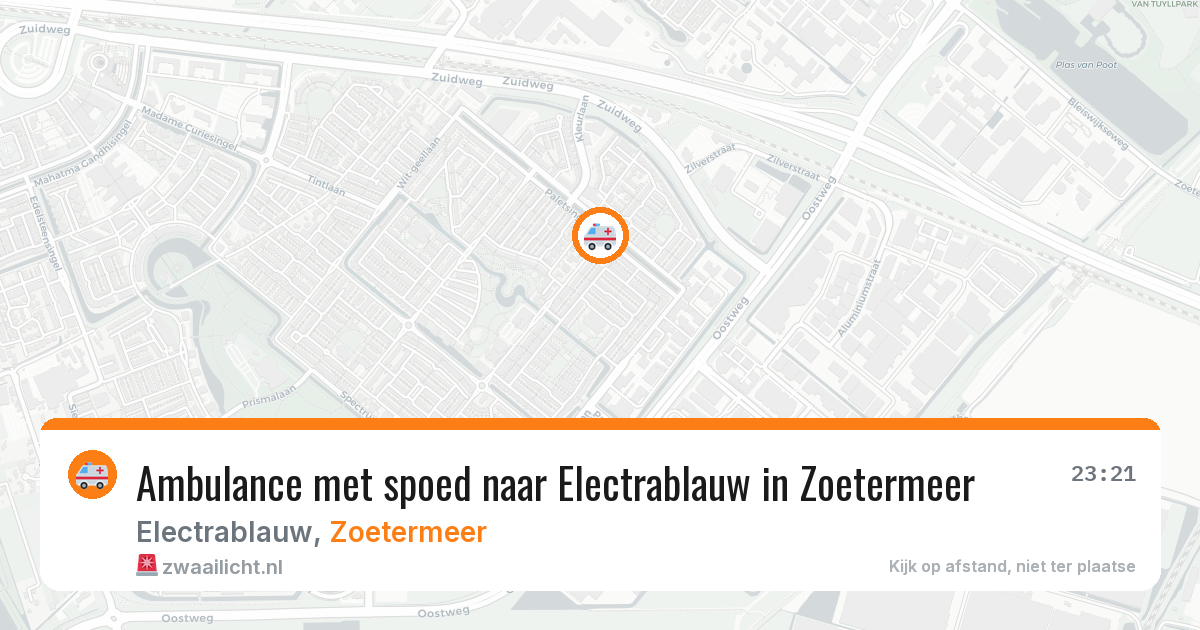 Ambulance met spoed naar Electrablauw in Zoetermeer — 19 mrt 2026