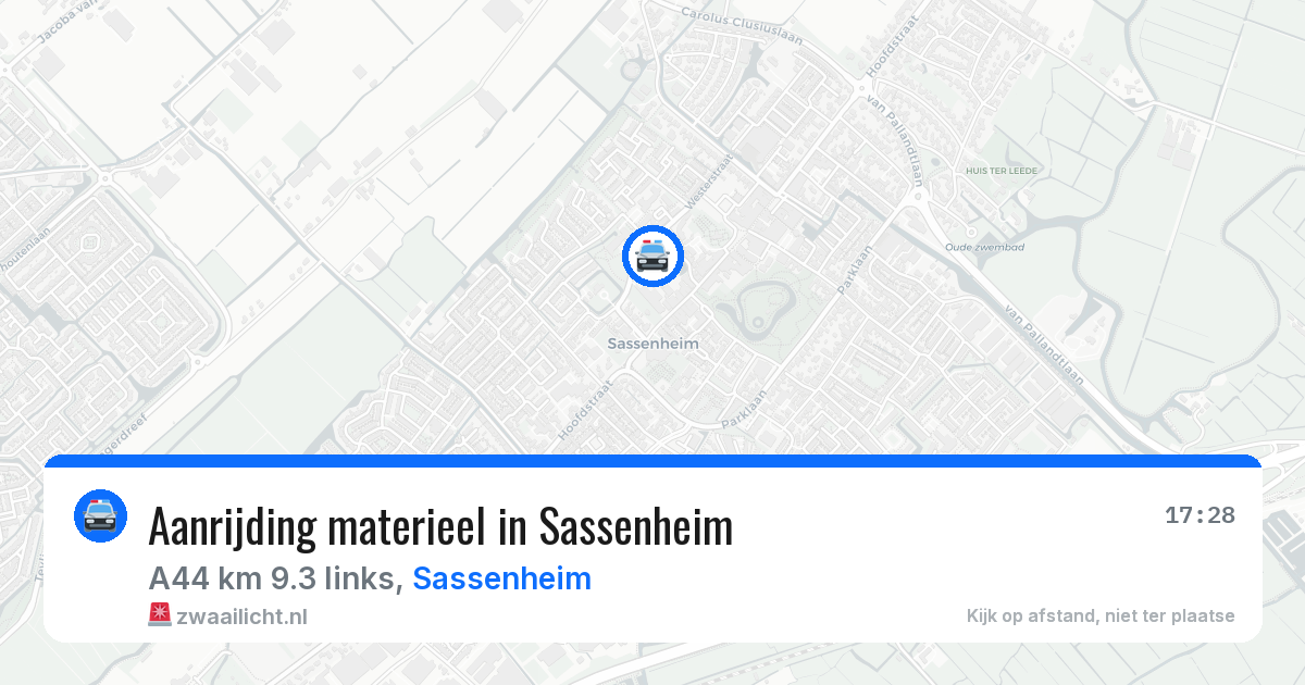 Aanrijding materieel in Sassenheim — 21 apr 2026