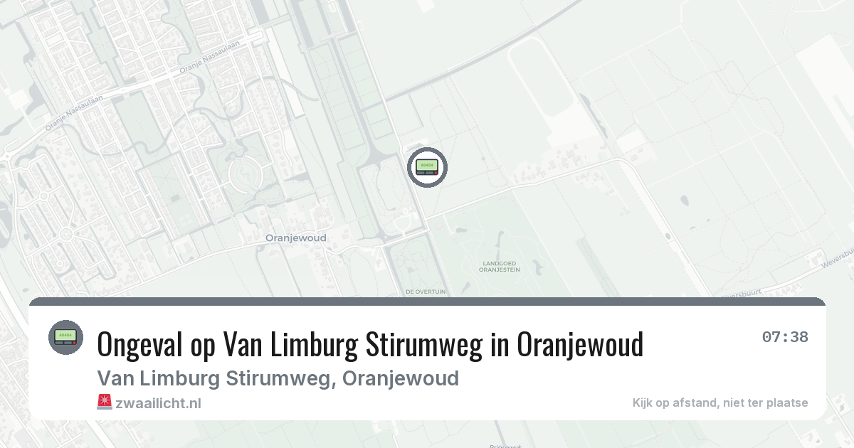 Ongeval op Van Limburg Stirumweg in Oranjewoud — 9 mrt 2026