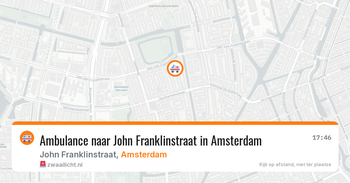 Ambulance naar John Franklinstraat in Amsterdam — 1 aug 2026