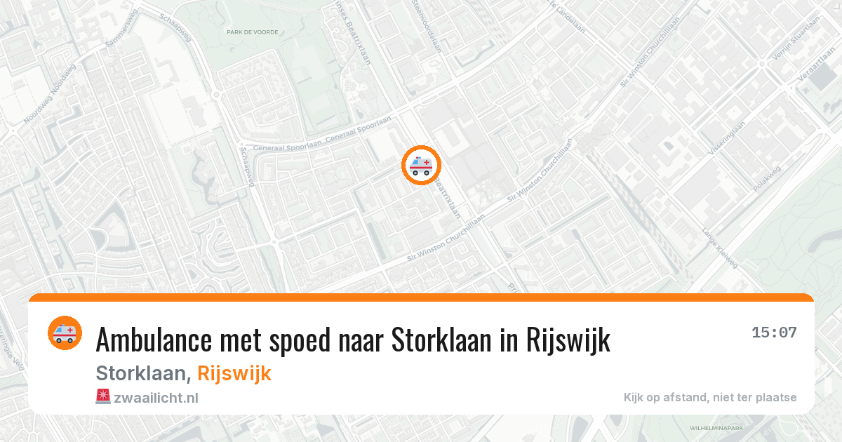 Ambulance met spoed naar Storklaan in Rijswijk — 18 apr 2026