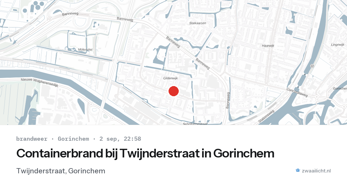 Containerbrand bij Twijnderstraat in Gorinchem — 2 sep 2026