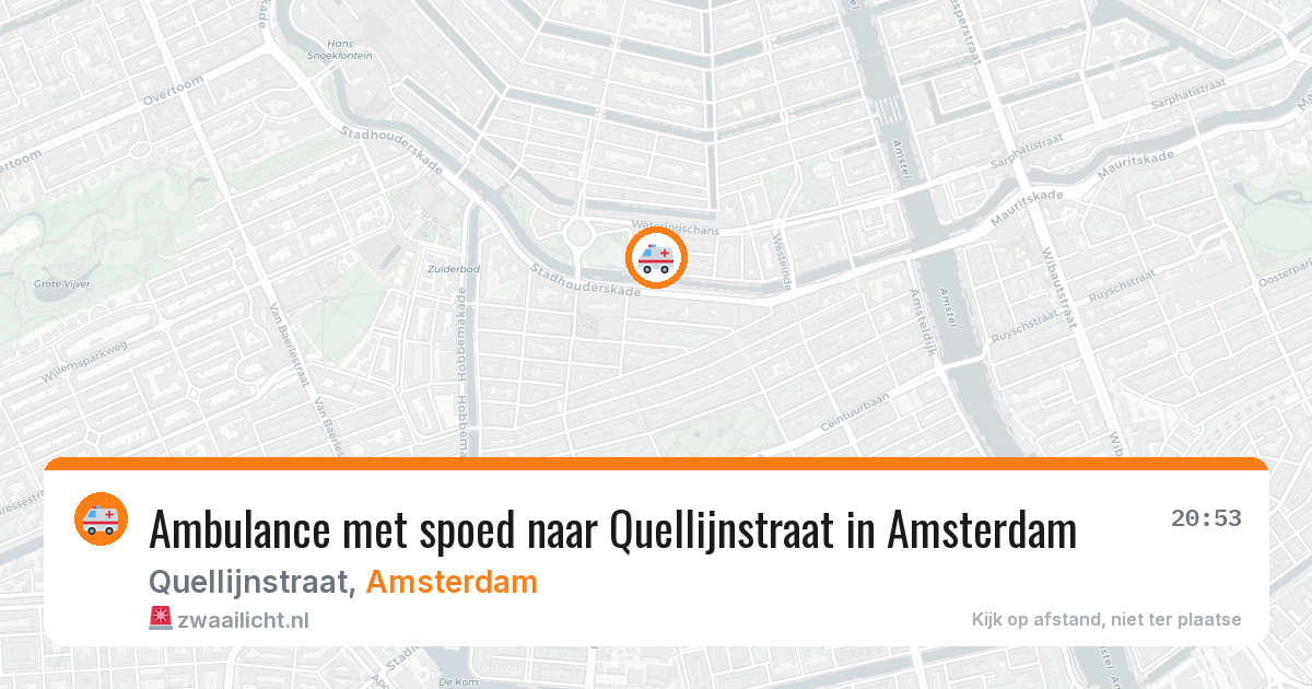 Ambulance met spoed naar Quellijnstraat in Amsterdam — 2 apr 2026