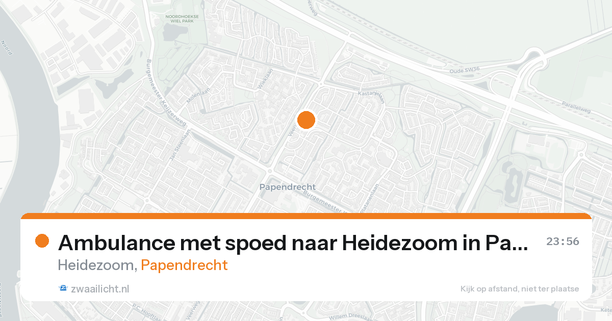 Ambulance met spoed naar Heidezoom in Papendrecht — 20 mrt 2026