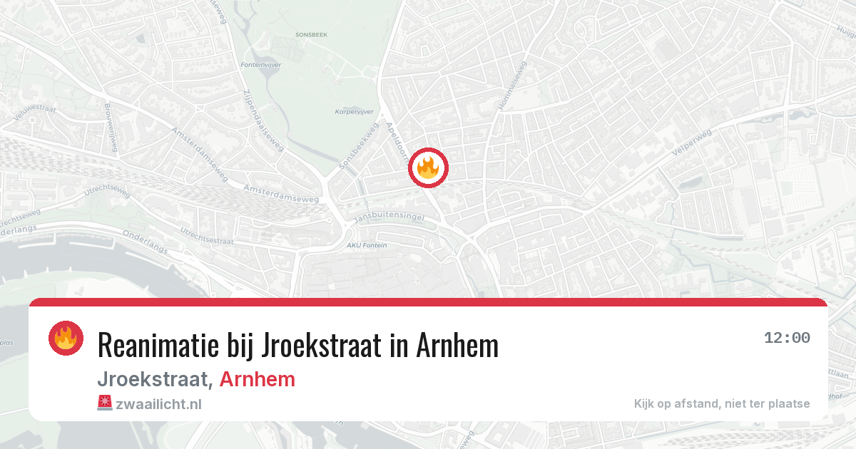 Reanimatie bij Jroekstraat in Arnhem — 19 jun 2026