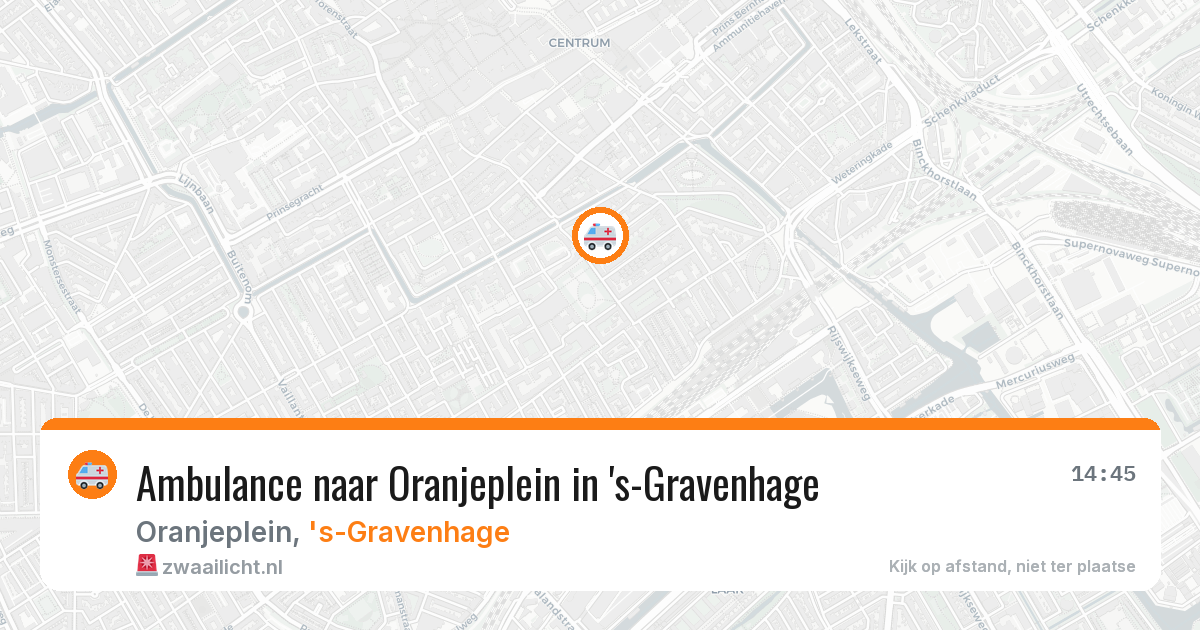 Ambulance naar Oranjeplein in 's-Gravenhage — 17 jun 2026
