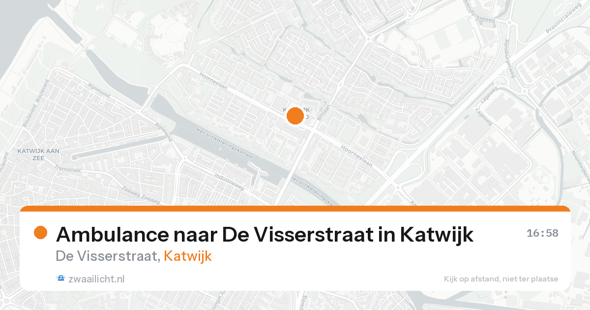 Ambulance naar De Visserstraat in Katwijk — 25 aug 2026