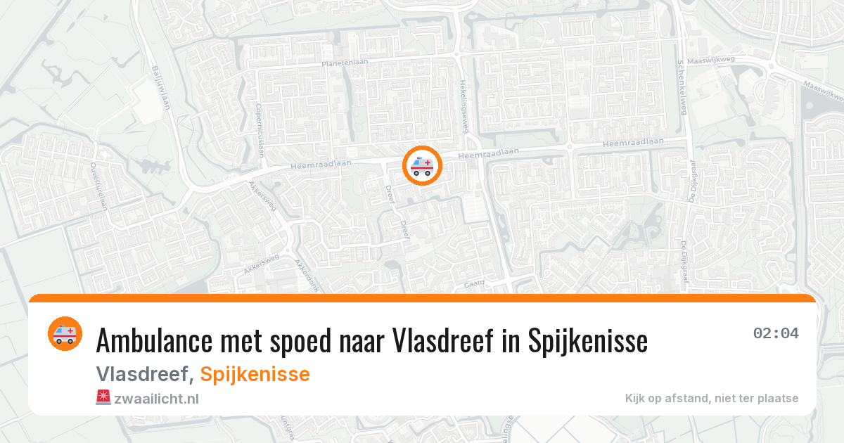 Ambulance met spoed naar Vlasdreef in Spijkenisse — 13 jun 2026