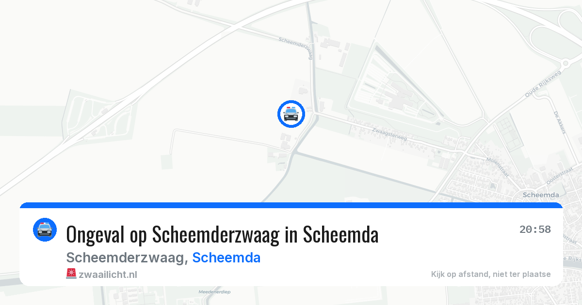 Ongeval op Scheemderzwaag in Scheemda — 23 mei 2026
