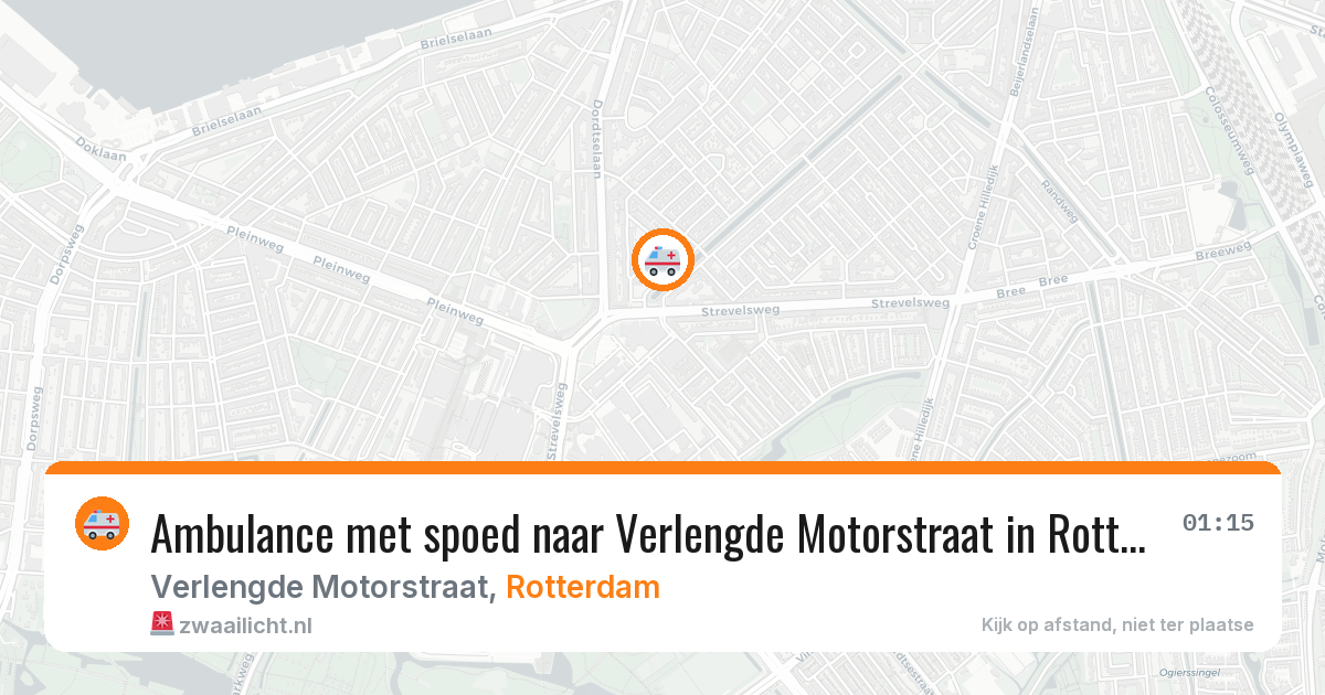 Ambulance met spoed naar Verlengde Motorstraat in Rotterdam — 6 apr 2026