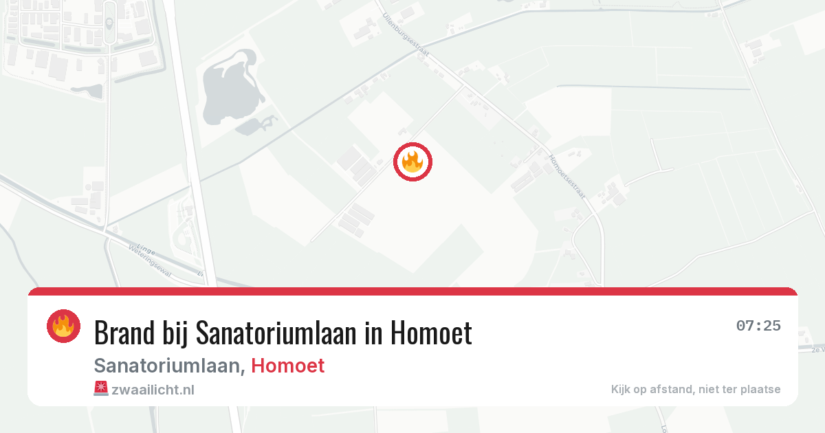 Brand bij Sanatoriumlaan in Homoet — 12 aug 2026