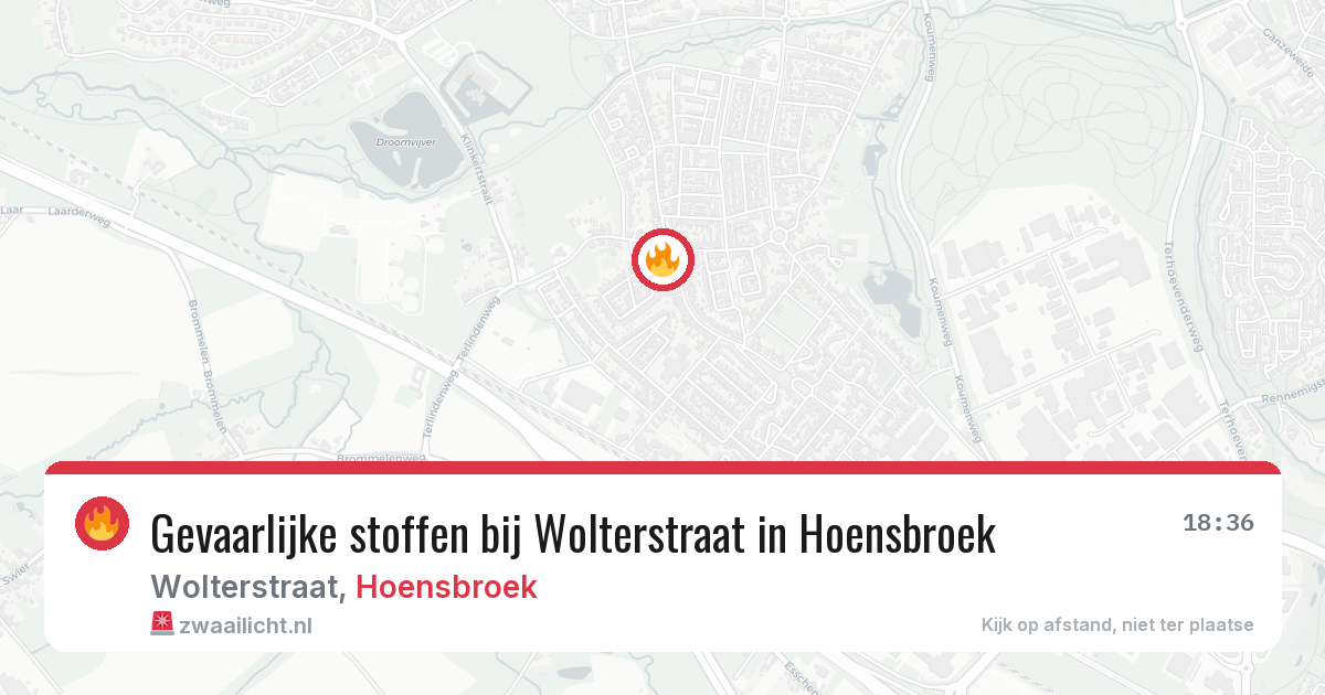 Gevaarlijke stoffen bij Wolterstraat in Hoensbroek — 6 jul 2026