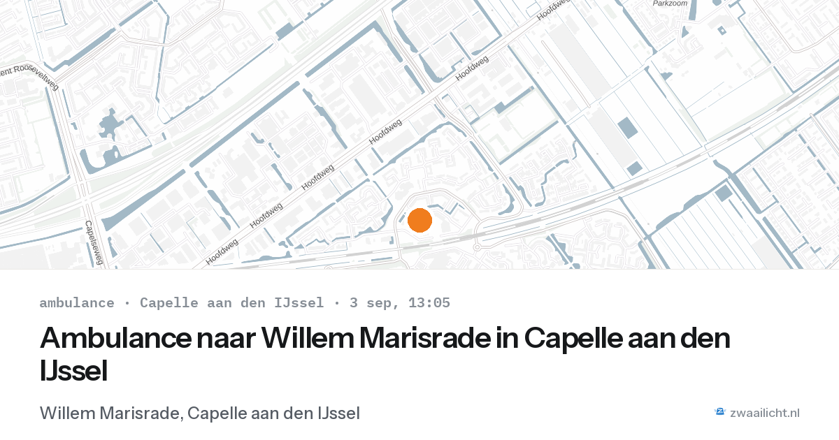 Ambulance naar Willem Marisrade in Capelle aan den IJssel — 3 sep 2026