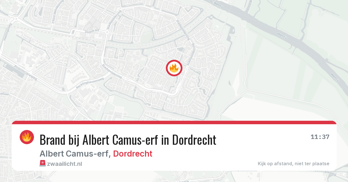 Brand bij Albert Camus-erf in Dordrecht — 1 jun 2026