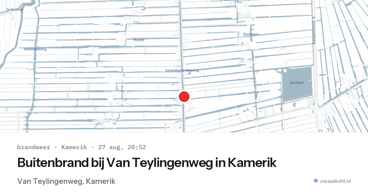 Buitenbrand bij Van Teylingenweg in Kamerik — 27 aug 2026