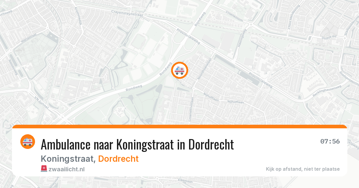 Ambulance naar Koningstraat in Dordrecht — 4 jul 2026
