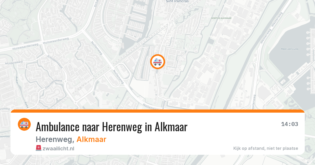 Ambulance naar Herenweg in Alkmaar — 11 aug 2026