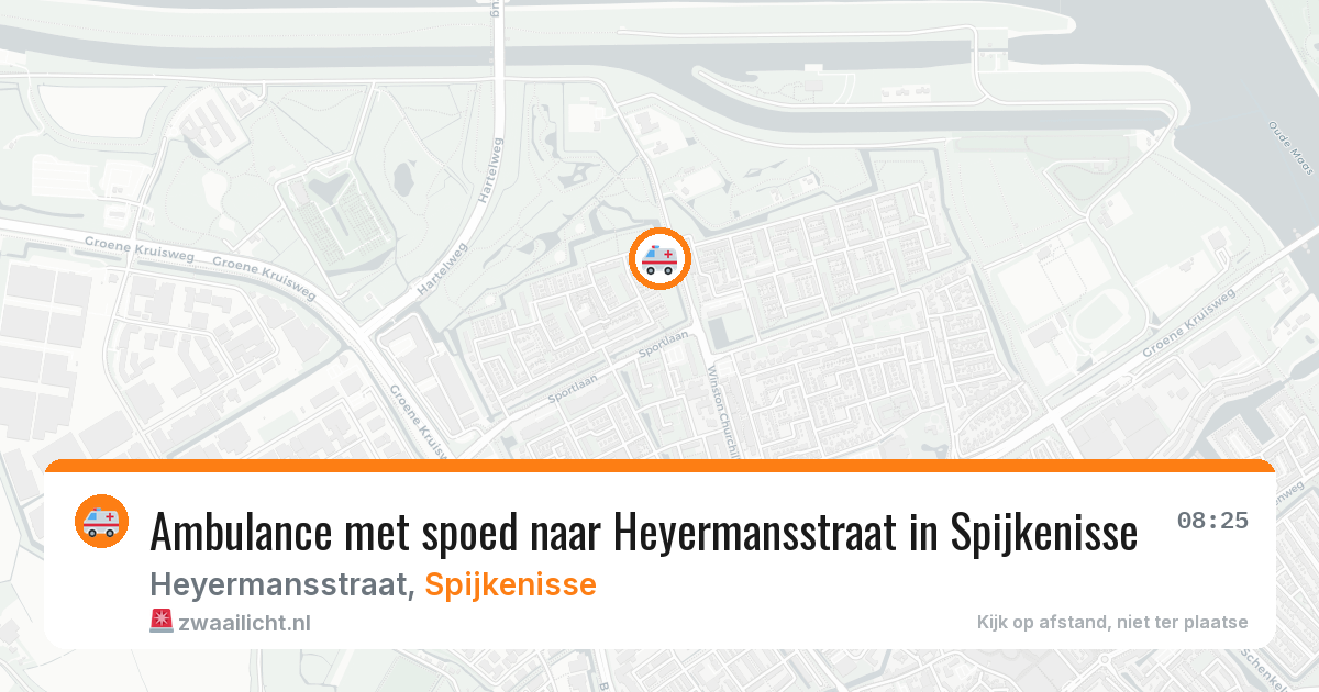 Ambulance met spoed naar Heyermansstraat in Spijkenisse — 8 aug 2026