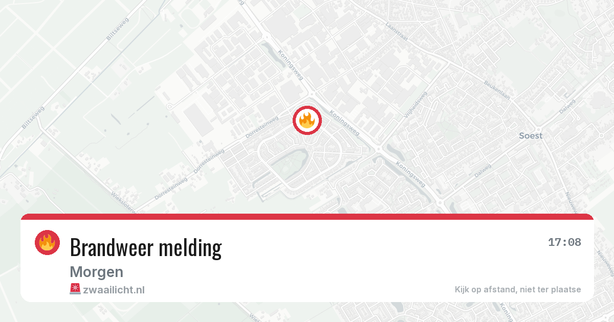 Brandweer melding — 9 mei 2026