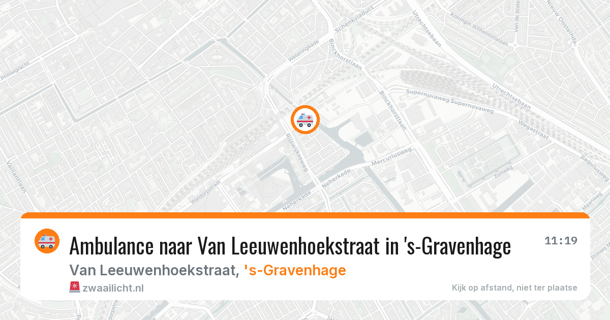 Ambulance naar Van Leeuwenhoekstraat in 's-Gravenhage — 10 jun 2026