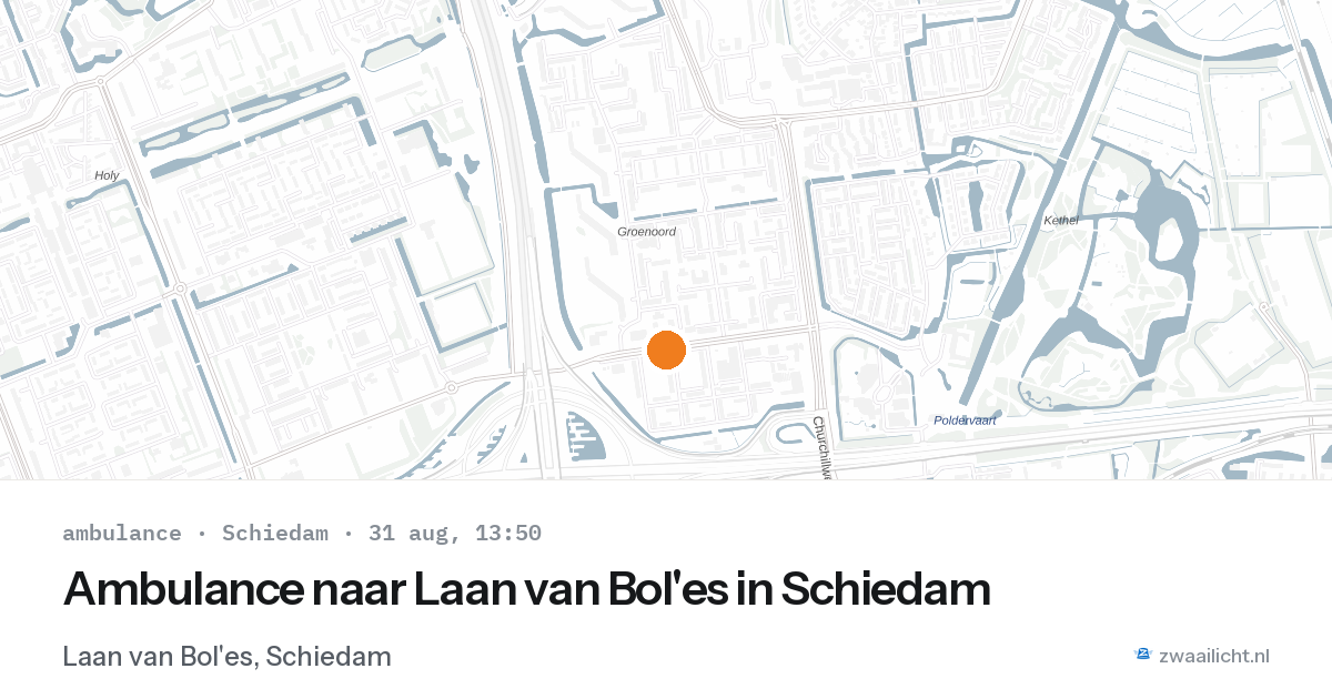 Ambulance naar Laan van Bol'es in Schiedam — 31 aug 2026
