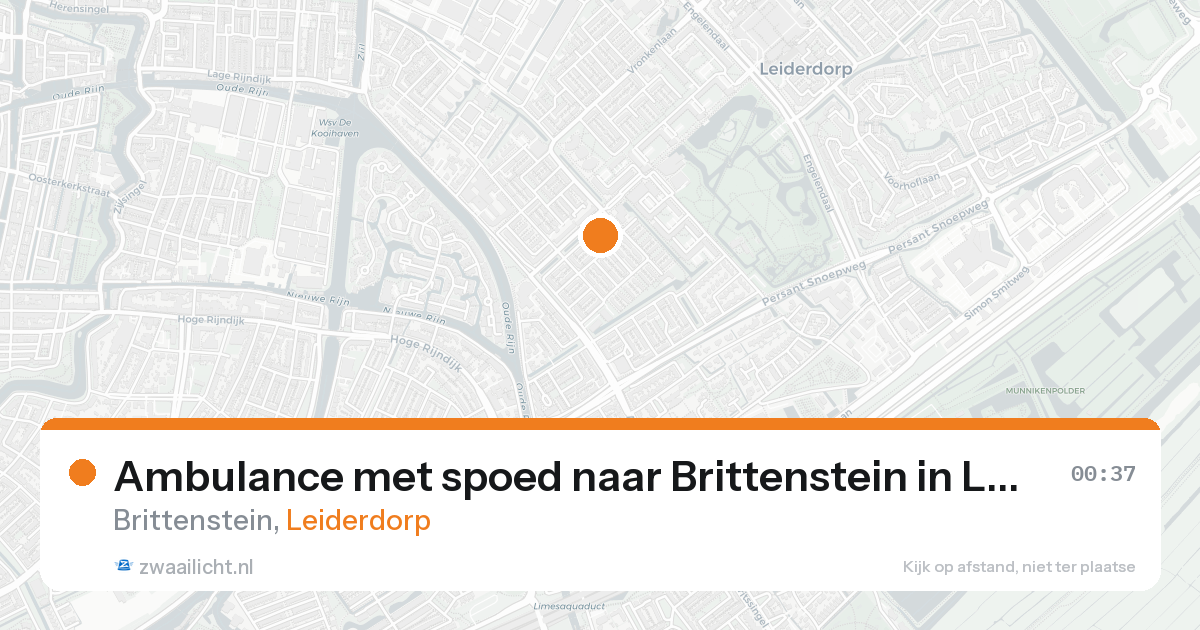 Ambulance met spoed naar Brittenstein in Leiderdorp — 14 aug 2026