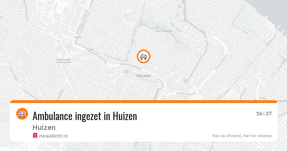Ambulance ingezet in Huizen — 30 mrt 2026