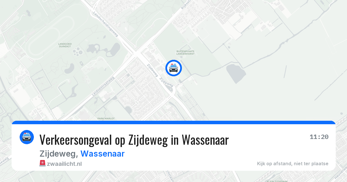 Verkeersongeval op Zijdeweg in Wassenaar — 9 jun 2026