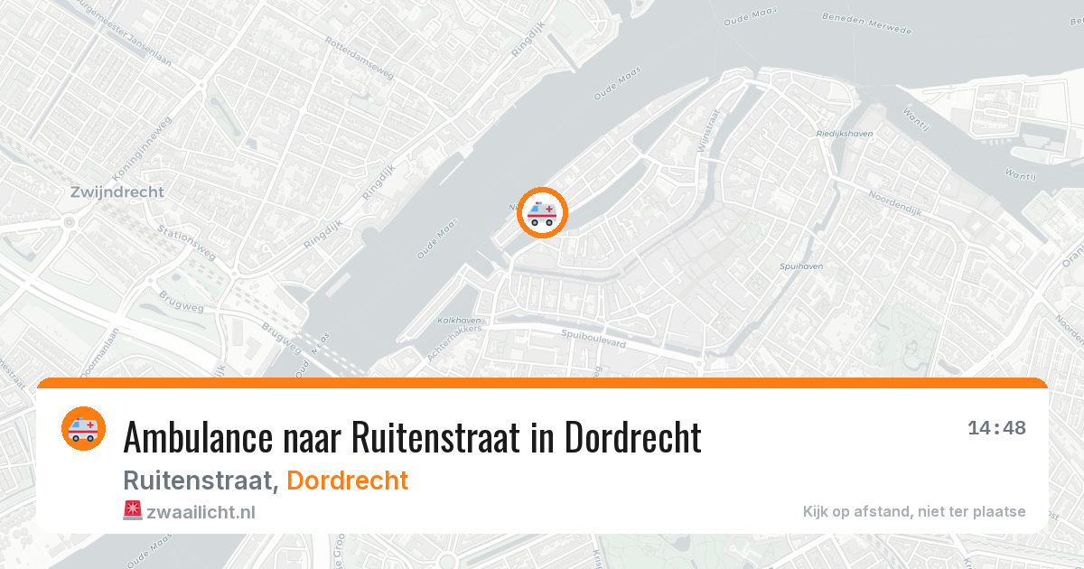 Ambulance naar Ruitenstraat in Dordrecht — 4 aug 2026