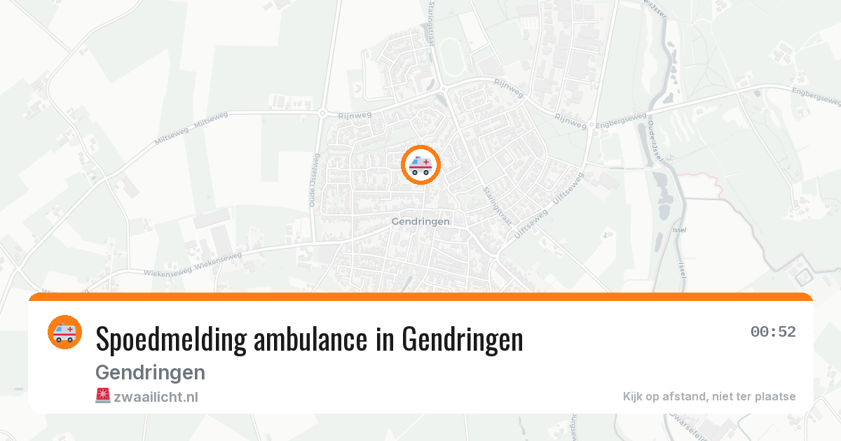 Spoedmelding ambulance in Gendringen — 1 aug 2026