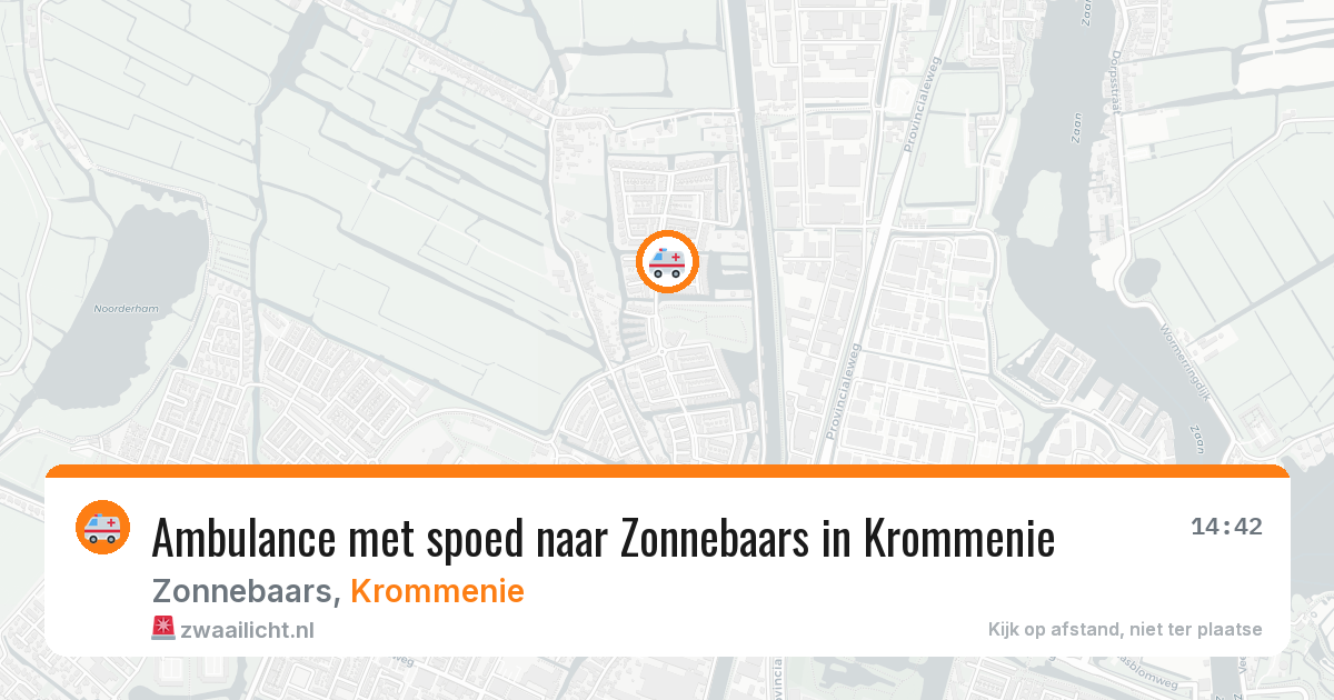 Ambulance met spoed naar Zonnebaars in Krommenie — 1 jul 2026