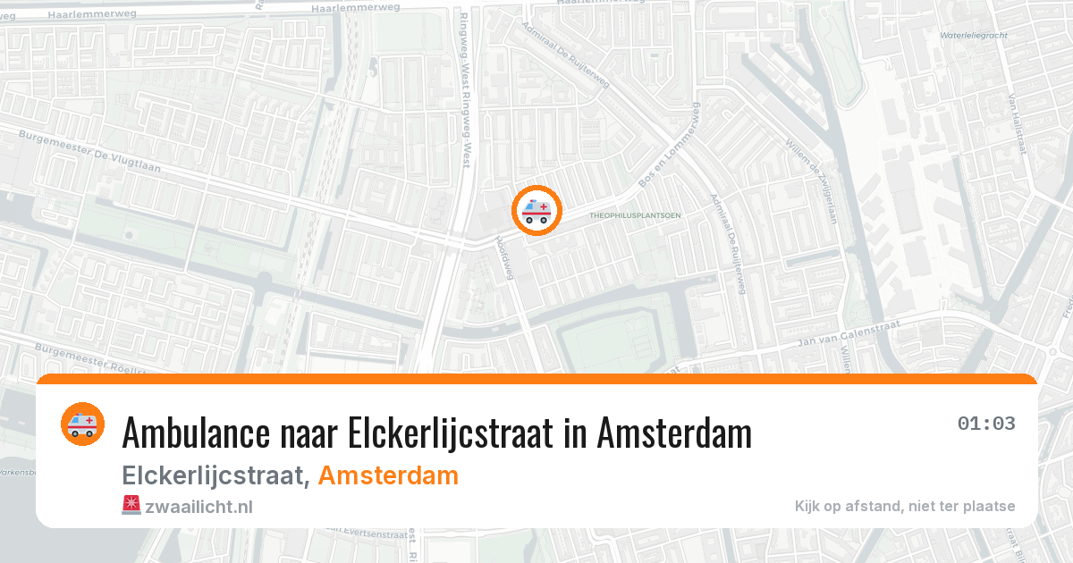 Ambulance naar Elckerlijcstraat in Amsterdam — 10 aug 2026