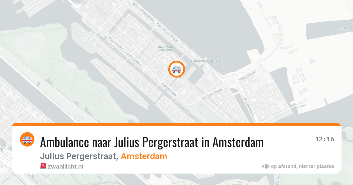 Ambulance naar Julius Pergerstraat in Amsterdam — 19 jun 2026