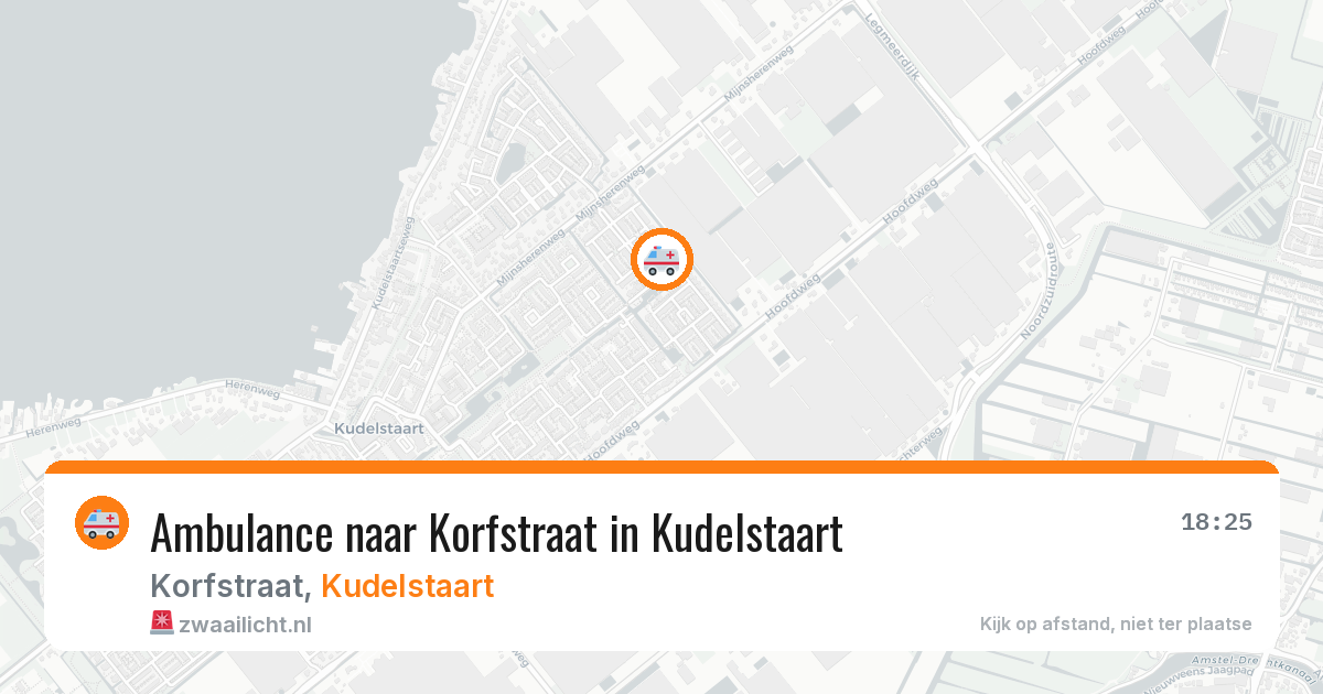 Ambulance naar Korfstraat in Kudelstaart — 6 jun 2026