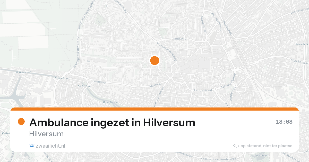 Ambulance ingezet in Hilversum — 24 aug 2026