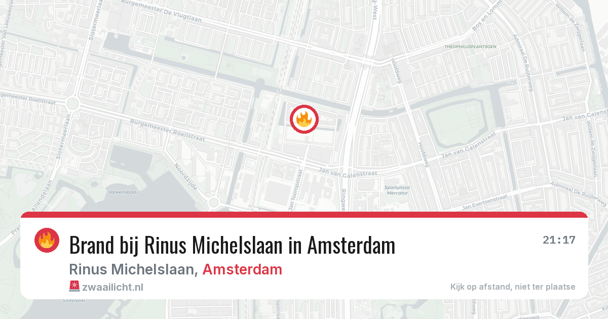 Brand bij Rinus Michelslaan in Amsterdam — 12 feb 2026