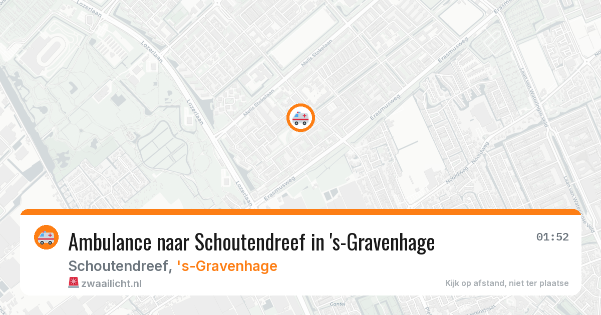Ambulance naar Schoutendreef in 's-Gravenhage — 9 jun 2026