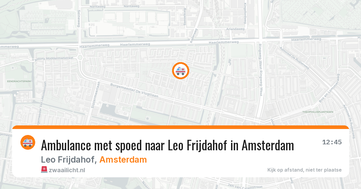 Ambulance met spoed naar Leo Frijdahof in Amsterdam — 30 mrt 2026